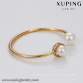 51779 xuping wholesale Charm jewelry gold plated elegant pearl bangle for women